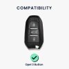 kwmobile Капак за автомобилен ключ за Opel 3 бутона - Keyless Go, силикон, черен/бял, 56976.02