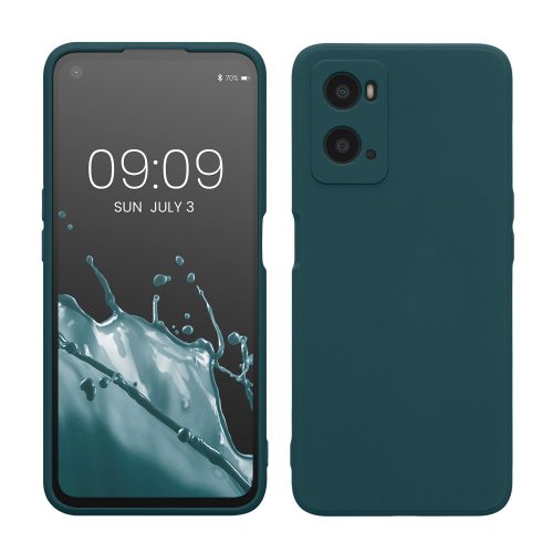 Капак kwmobile за OPPO A76, Силиконов, Син, 59147.57