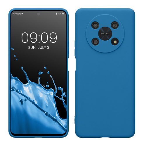 калъф kwmobile за Honor Magic4 Lite 5G, Силиконов, Син, 58580.224