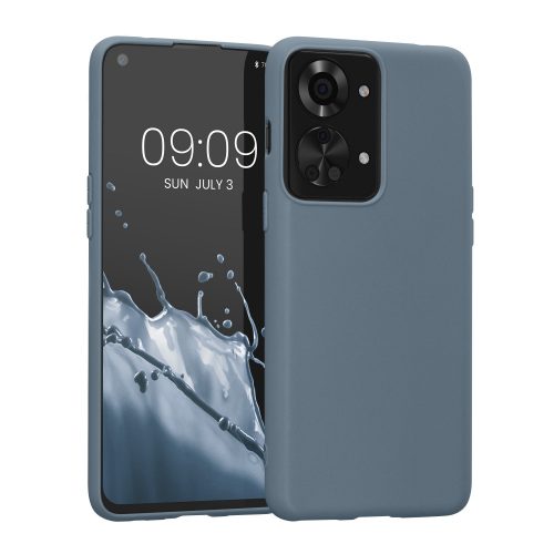 kwmobile капак за OnePlus Nord 2T, силикон, син, 60050.202