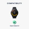 kwmobile каишка за Xiaomi Watch S1 Active, естествена кожа, черен, 60120.01