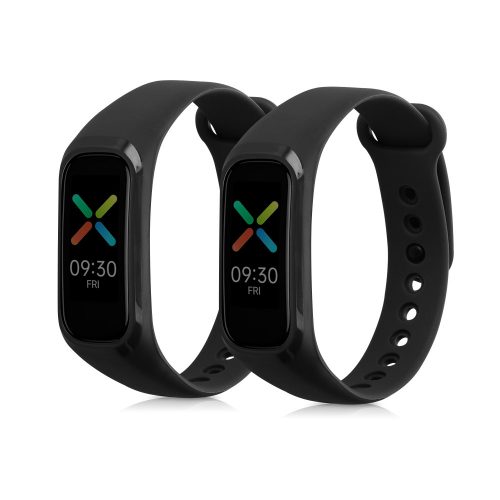 Комплект от 2 kwmobile каишки за OPPO Band Sport, силиконови, черни, 57437.09