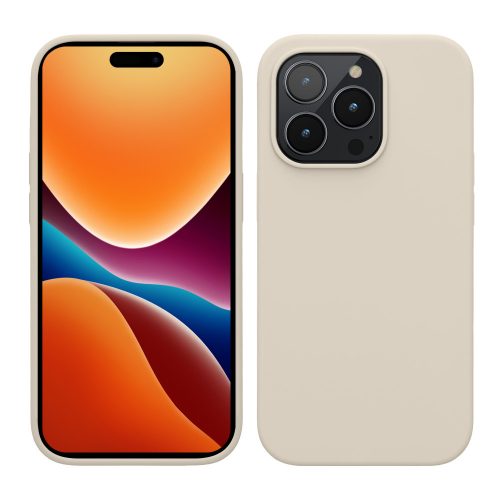 калъф kwmobile за Apple iPhone 14 Pro, Силиконов, Крем, 59073.16