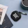 Калъф kwmobile за Samsung Galaxy Buds 2 Pro/Galaxy Buds 2/Galaxy Buds Live, силиконов, черен/бял, 58155.02