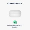 Калъф kwmobile за Samsung Galaxy Buds 2 Pro/Galaxy Buds 2/Galaxy Buds Live, силиконов, черен/бял, 58155.02