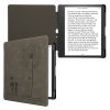 калъф kwmobile за Amazon Kindle Scribe, Екологична кожа, Сив, 60278.02