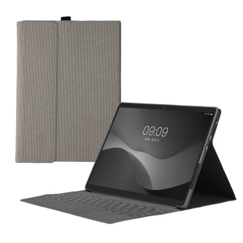 Калъф за книга kwmobile за Microsoft Surface Pro 8 13'', текстилен, сив, 56479.25