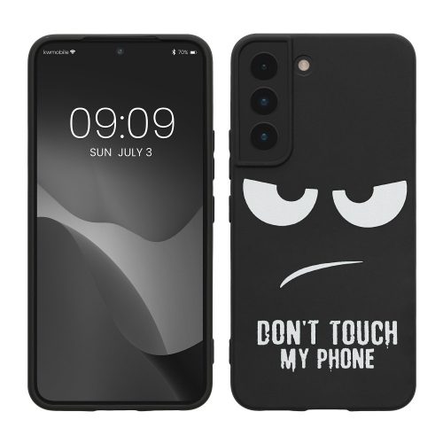 калъф kwmobile за Samsung Galaxy S22, Силиконов, Черен/Бял, 60331.01