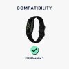 kwmobile захранващ кабел за Fitbit Inspire 3, пластмаса, черен, 60370.01