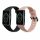 kwmobile каишка за Huawei Band 6, силикон, черно/розово, 59296.07