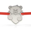 Сребърна гривна с шнур модел Love little bear